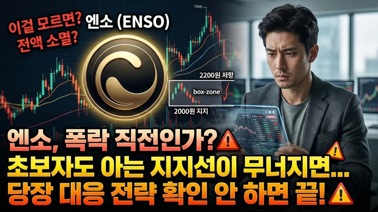 [엔소 코인전망] 폭락 직전?? 초보자도 아는 지지선 당장 대응 전략 확인 하세요!! #엔소코인전망 #엔소코인 #엔소