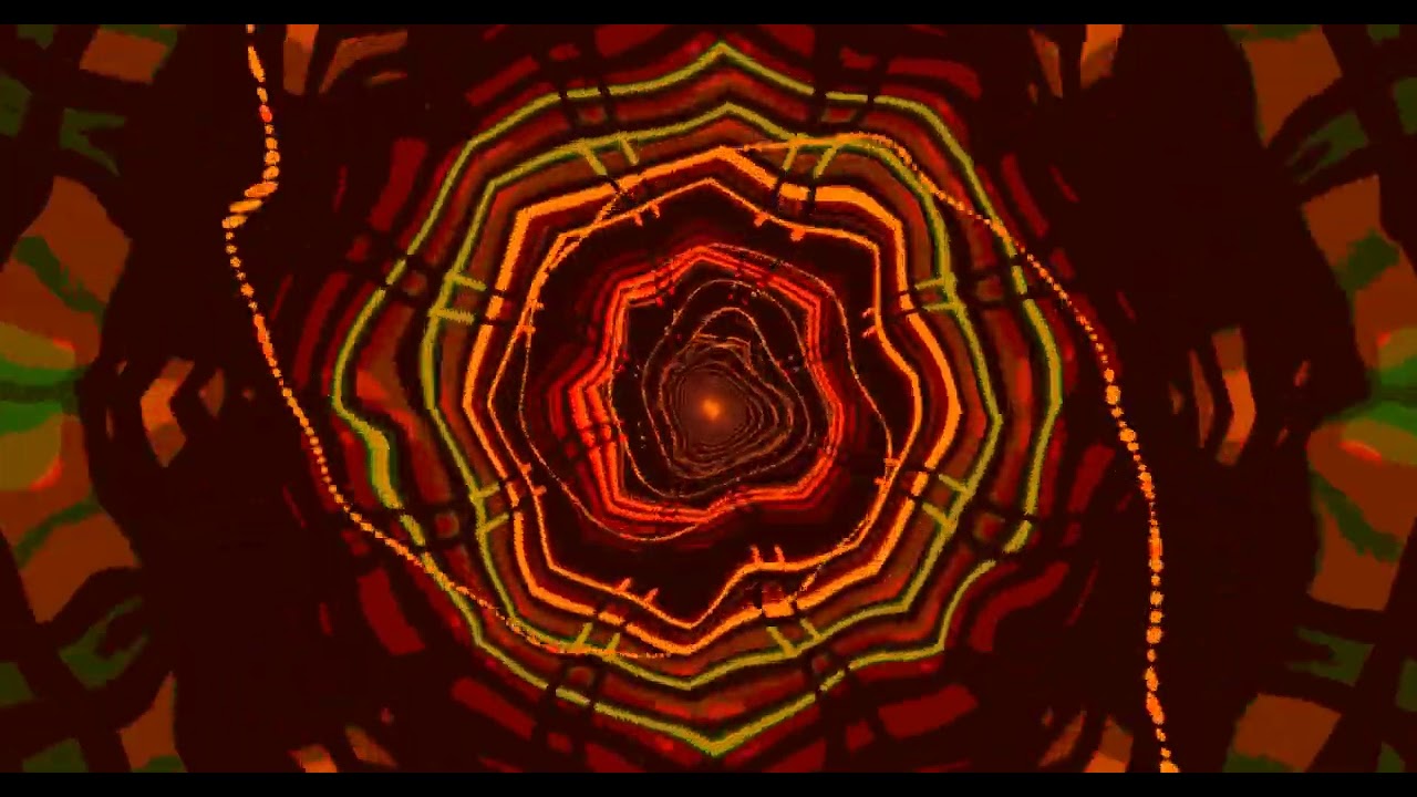 10 hours 4k uhd 60fps screensaver neon tunnel red orange spiral vj loop windows 11 laptop