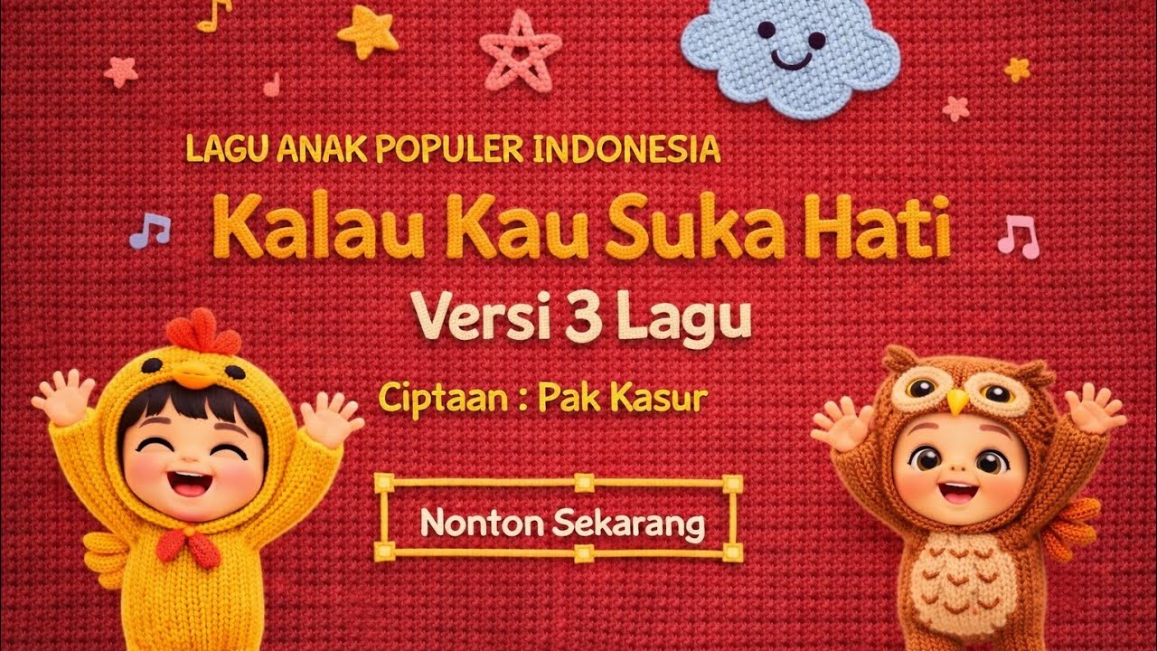 Kalau Kau Suka Hati 🎶 Lagu Anak Indonesia | Animasi Rajut Lucu 🐔🦉