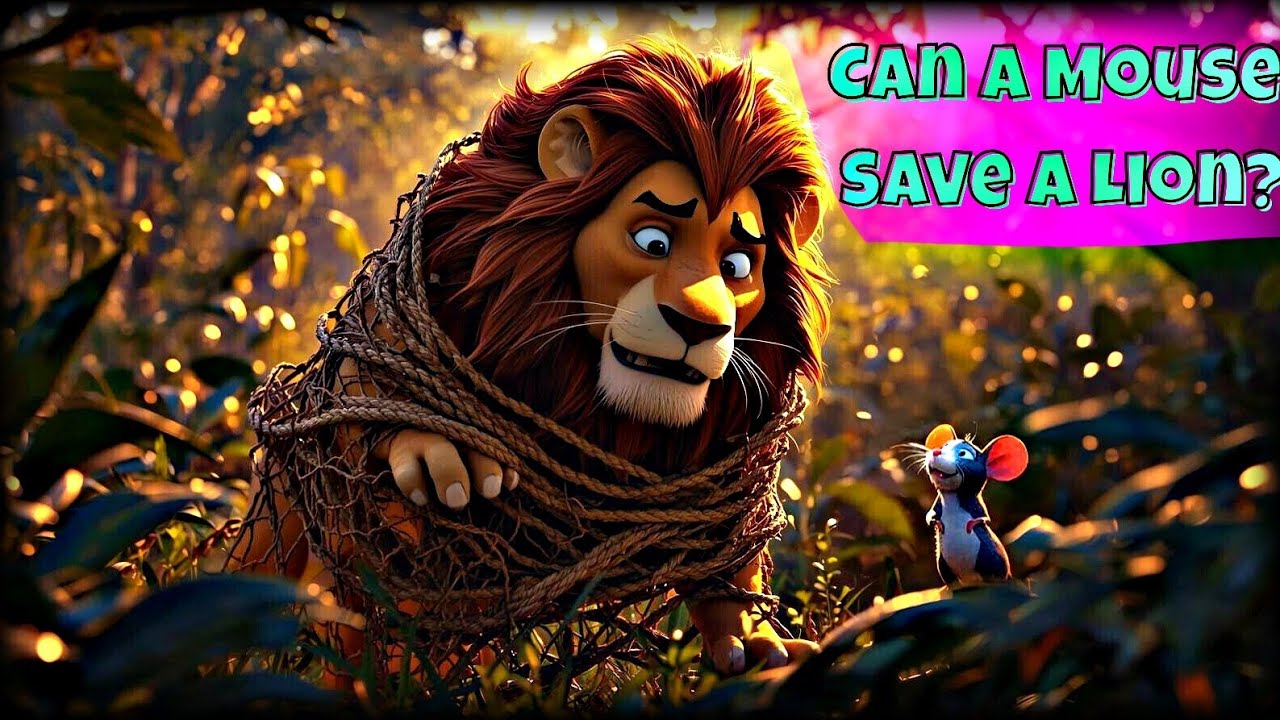 The Lion and the Mouse 🦁🐭 | Moral Story for Kids | Kindness & Gratitude Lesson