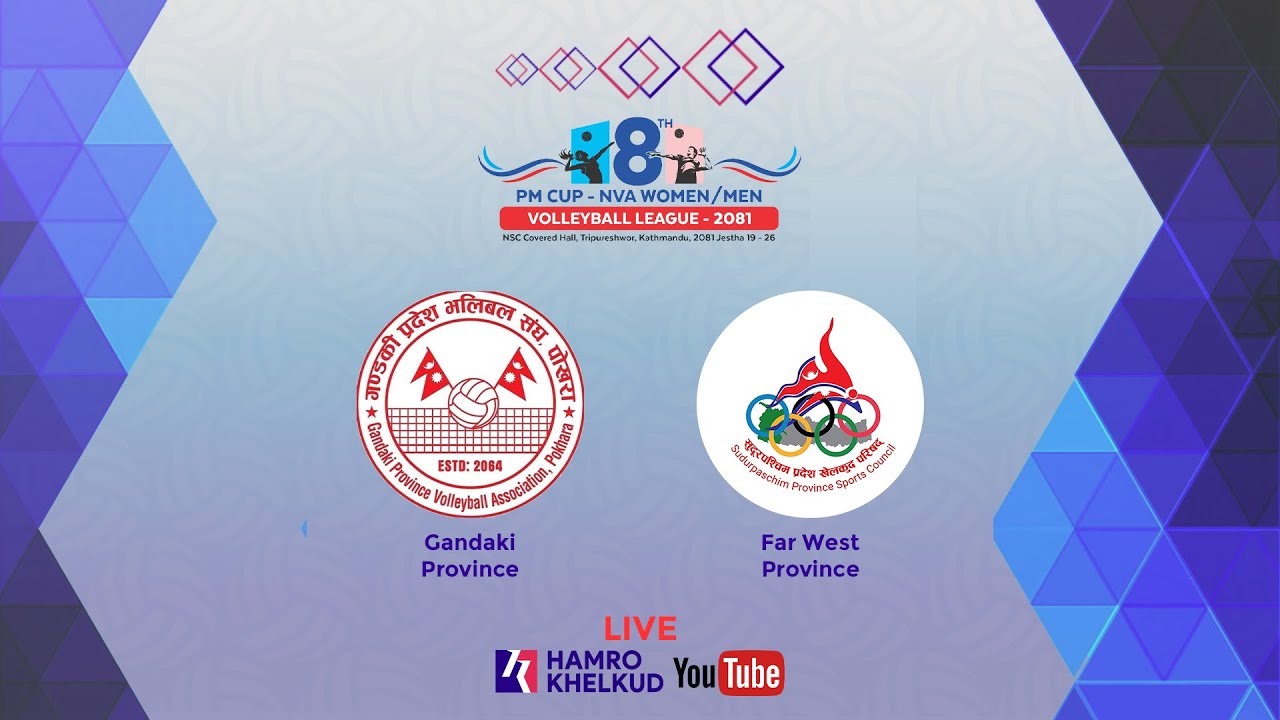 Gandaki vs Far West : Men's Match 6 - 8th PM Cup NVA Volleyball League 2081
