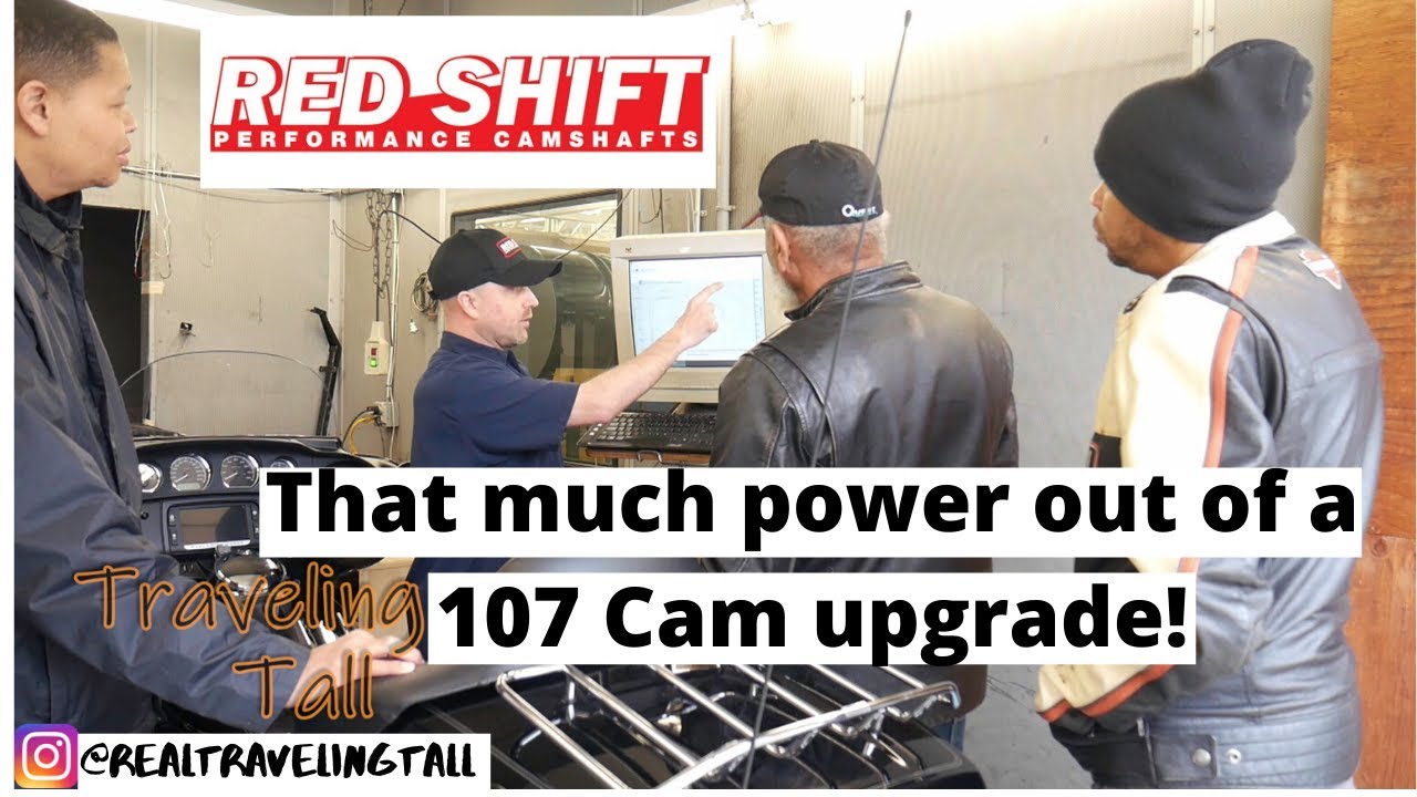 Unbelievable gains! Red Shift 468 Cam on a Harley-Davidson M-8 107.  Dyno results are in!