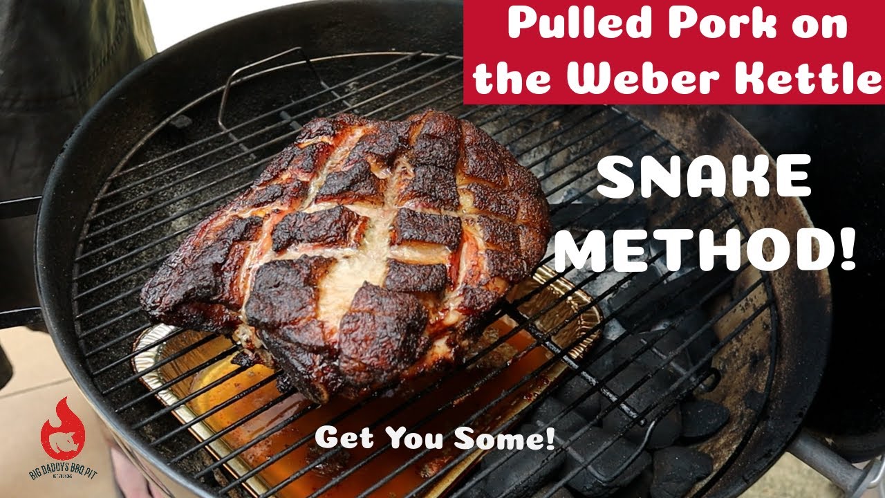 Как коптить свиной окорок в котле Weber | Метод «Змея» для котла Weber