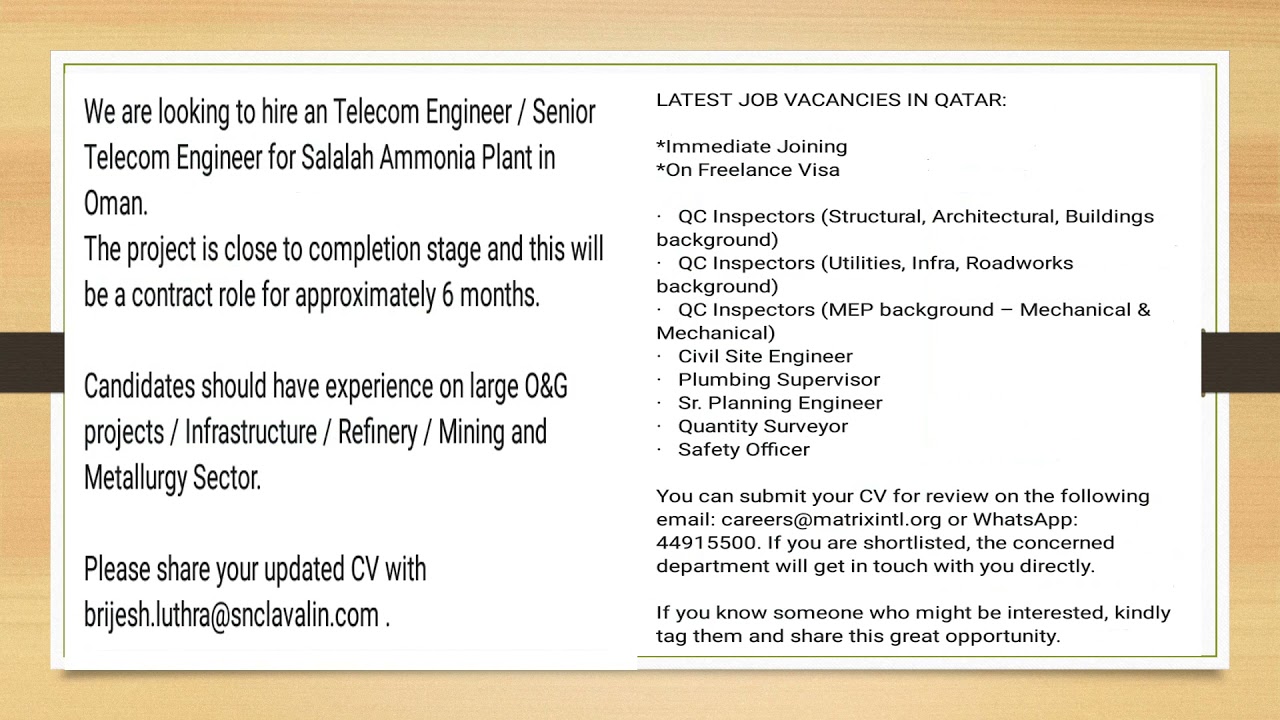 Job Openings-03/10/2021 #Engineering #Corefield #Software #maintenance #mechanical #Electrical