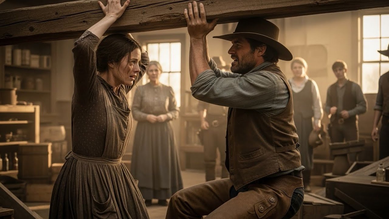 She Was Trapped Under a Fallen Beam, The Cowboy Lifted It With Strength Born of Desperation