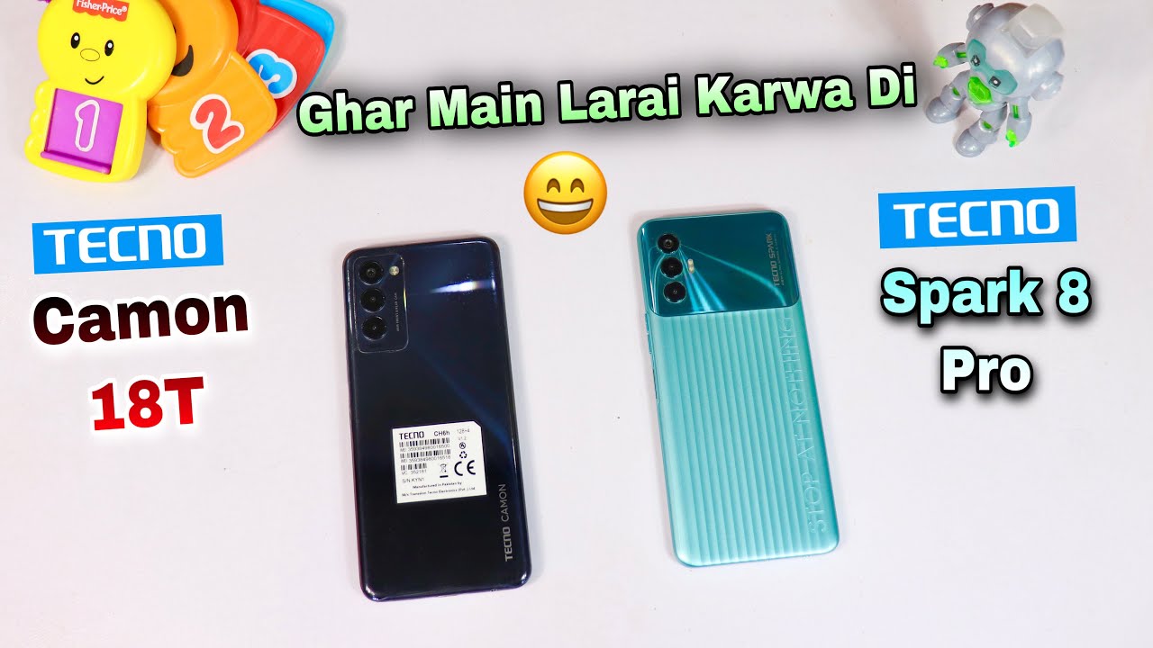 Tecno Spark 8 Pro Vs Tecno Camon 18T - Speed Test & Camera Test , Detailed Comparison [Hindi/Urdu]