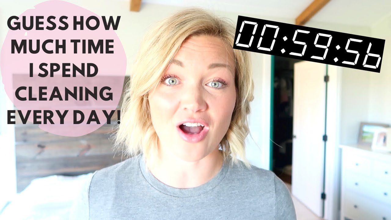 ALL DAY CLEANING ROUTINE WITH A TIMER! | The Secret Slob