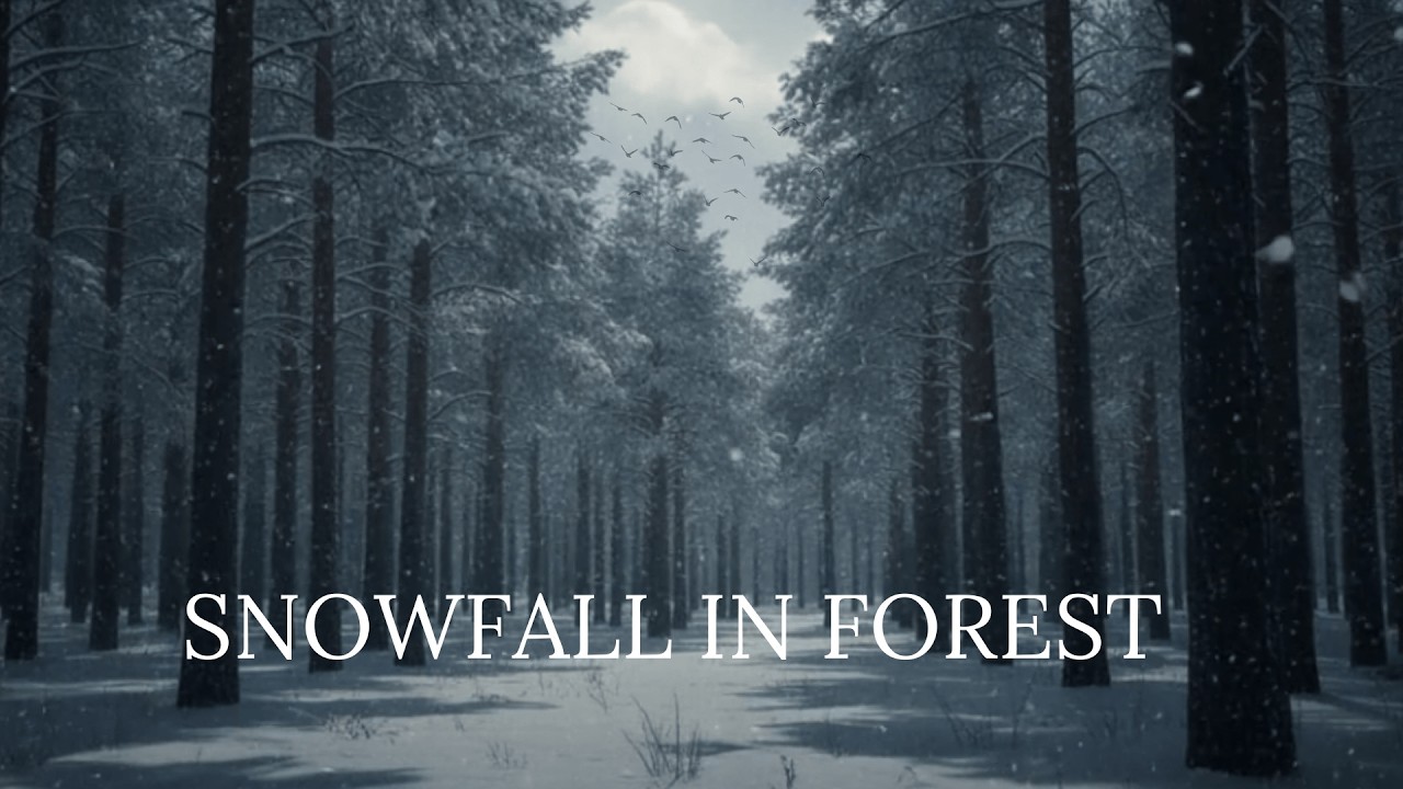 Snowfall in winter forest | 2 hour relaxation ambience | Was that the wind?