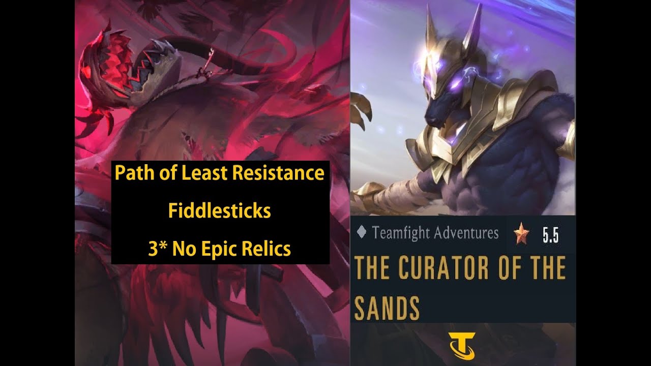 Fiddlesticks vs Nasus (3* No Epic Relics) - Curator of the Sands - Teamfight Adventures