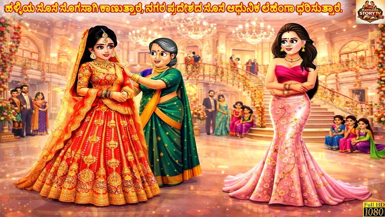 Haḷḷiya sose sogasāgi kāṇuttāre, nagara pradēśada sose ādhunika leheṅgā dharisuttāre |Kannada Story