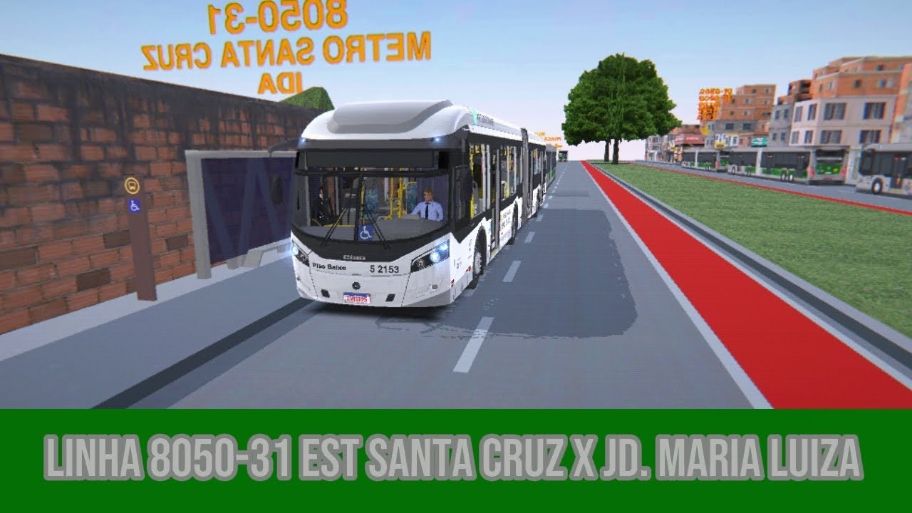 🟢PBSC|Caio Millennium BRT I Via Sudeste|Linha 8050-31Est.Santa Cruz X JD.Maria Luiza|Mapa área 7 SP🟢