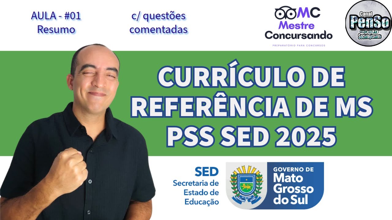 ✅✔️[MARATONA PROFESSOR] AULA 01 - CURRÍCULO DE REFERÊNCIA DE MS