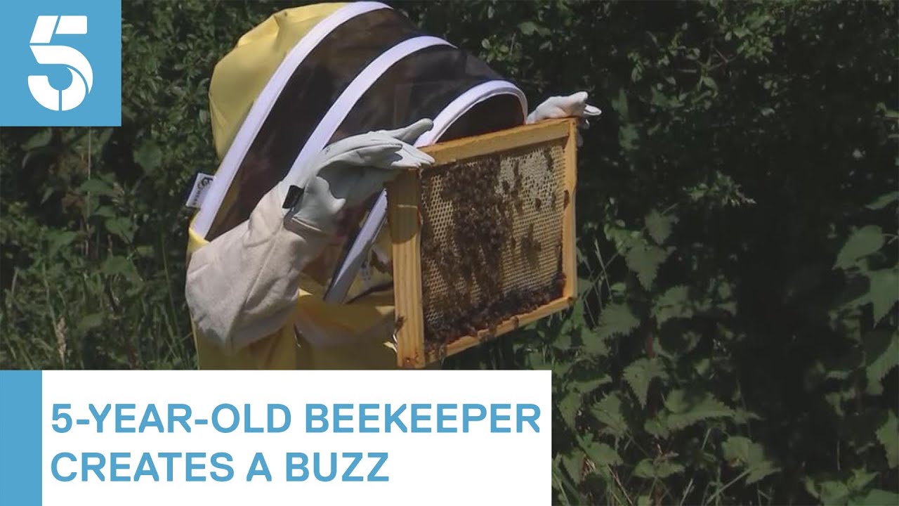Creating a buzz! Five-year-old boy becomes Britain’s youngest beekeeper | 5 News