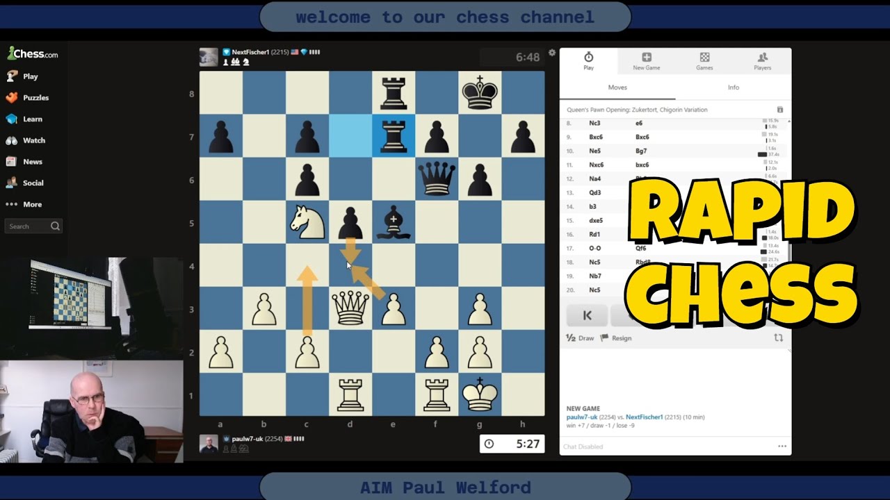 paulw7uk 2254 v 2215 NextFischer1 rapid chess chesscom