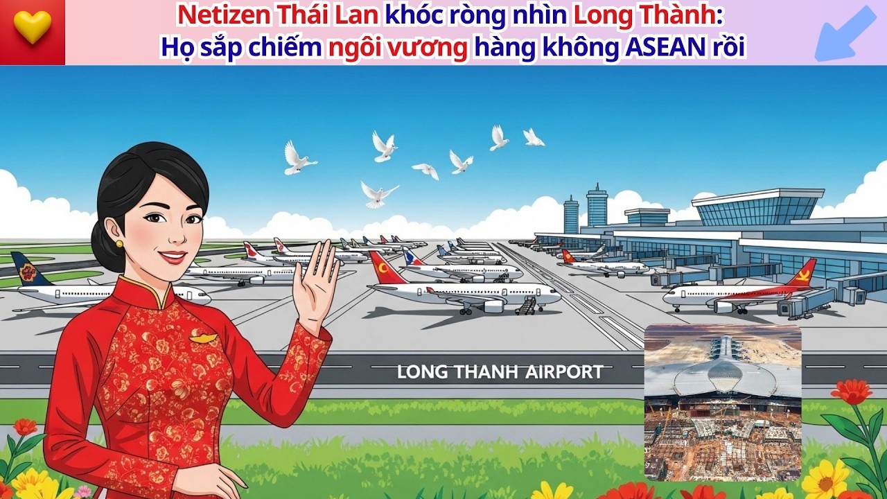 Netizen Thái Lan khóc ròng nhìn Long Thành: Họ sắp chiếm ngôi vương hàng không ASEAN rồi!