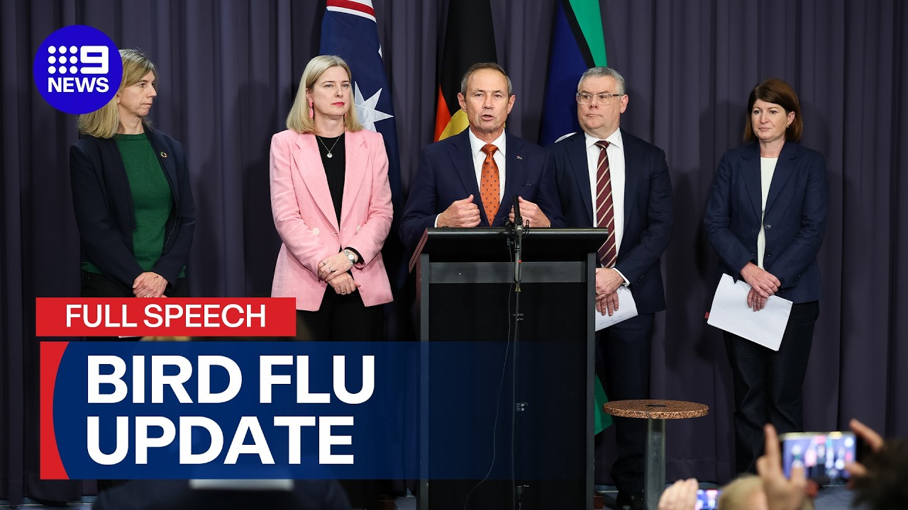IN FULL: Australian authorities provide update on H5 bird flu | 9 News Australia