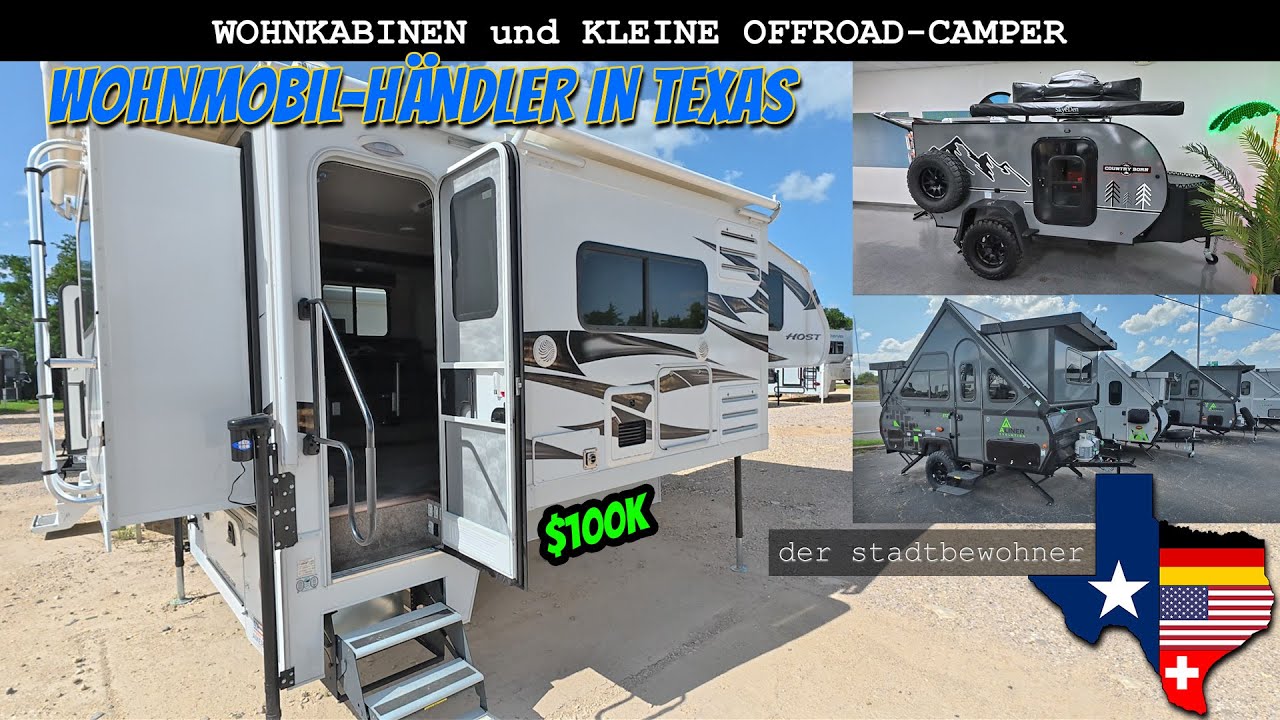 Kleine Offroad-Wohnwagen und Truck Camper bei Princess Craft RV in Austin, Texas