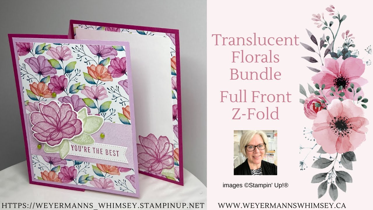 Translucent Florals Bundle full front z-fold card idea 1 of 4