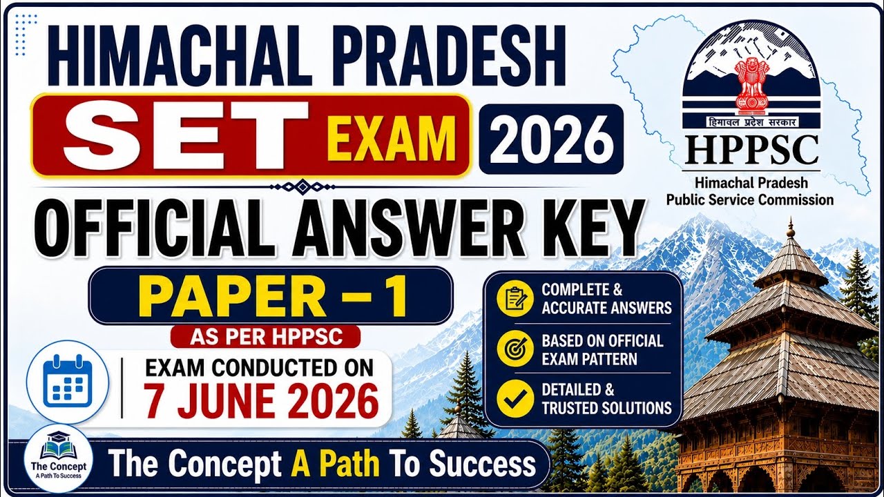 HP SET 2026 Paper-1 Official Answer Key | June 7, 2026 Exam Analysis | HPPSC SET EXAM 2026