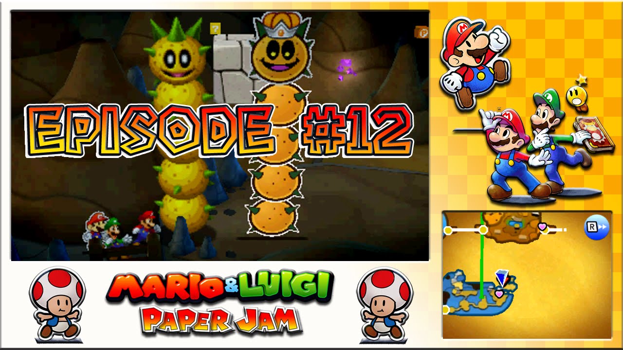 Mario & Luigi: Paper Jam - Paper Toad Gaming, Pokey Duo Battle - Episode 12