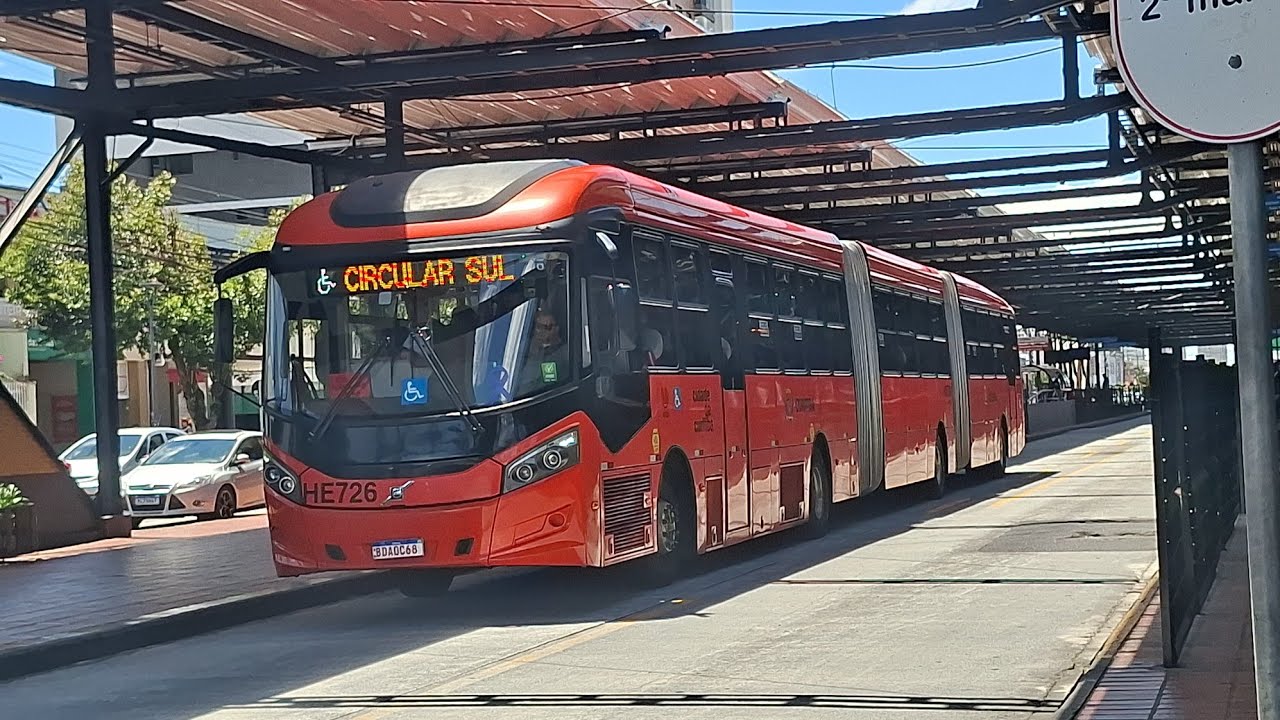 Movimentaçao De Ônibus  Trecho de como é Sistema BRT Terminal PINHERINHO Curitiba PR 