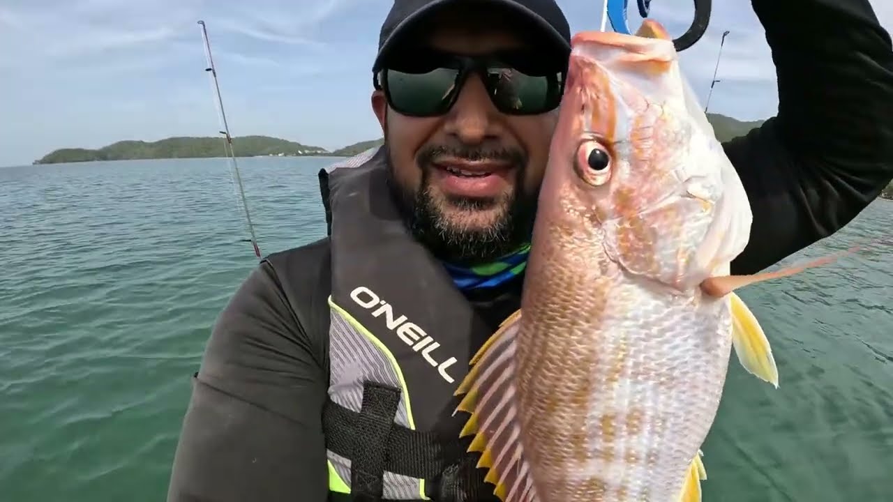 MONSTER FISH CAUGHT ON KAYAK!!! Caught My Biggest Ever Fish On The Kayak Then I Cooked It On Shore!