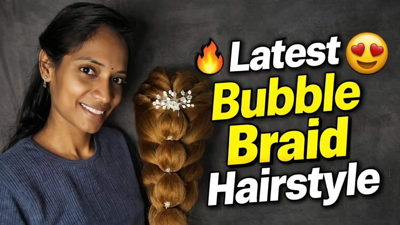 🌸 Beautiful Bubble Braid Hairstyle Step by Step #swapnabala makeovers #