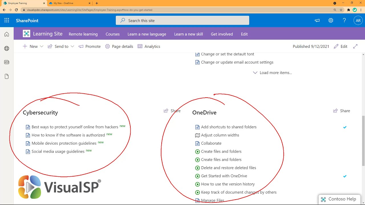 How to Build an Employee Training Portal using VisualSP Web Part for SharePoint