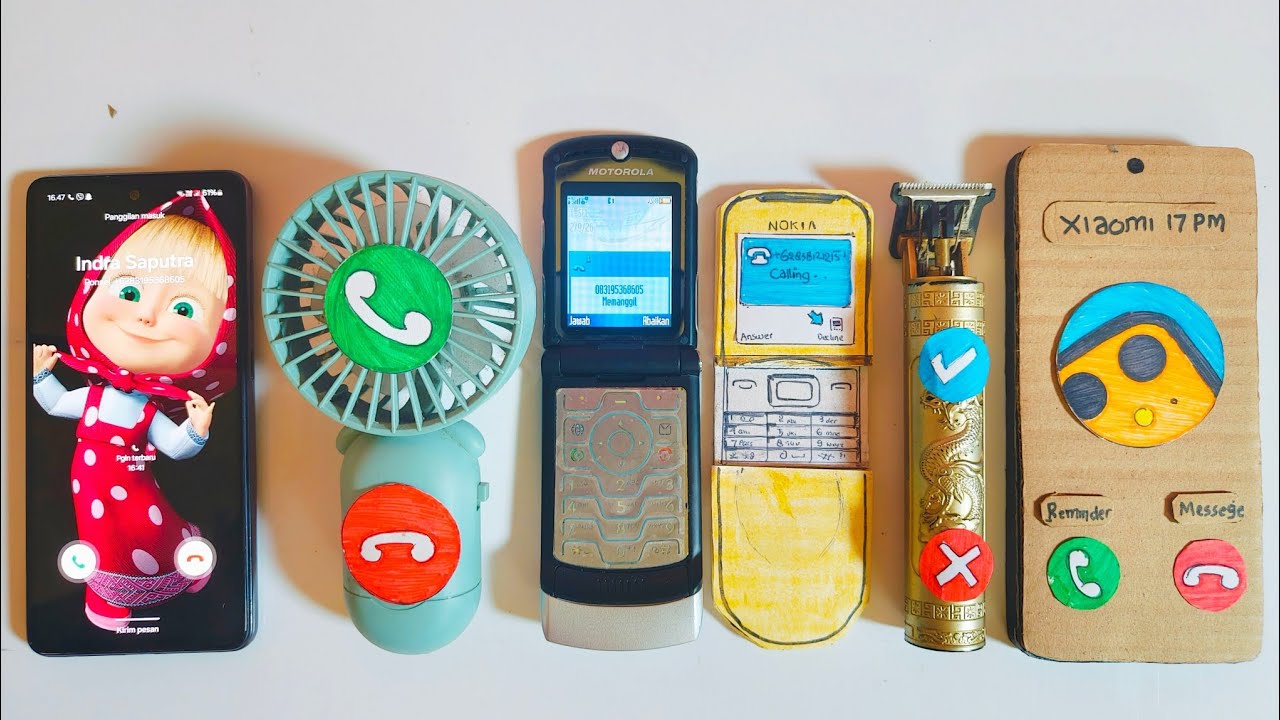Galaxy A52 Masha/ Fan phone/ Motorola V3i/ Nokia 8800/ Hair Clipper/ Xiaomi 17 promax incoming call
