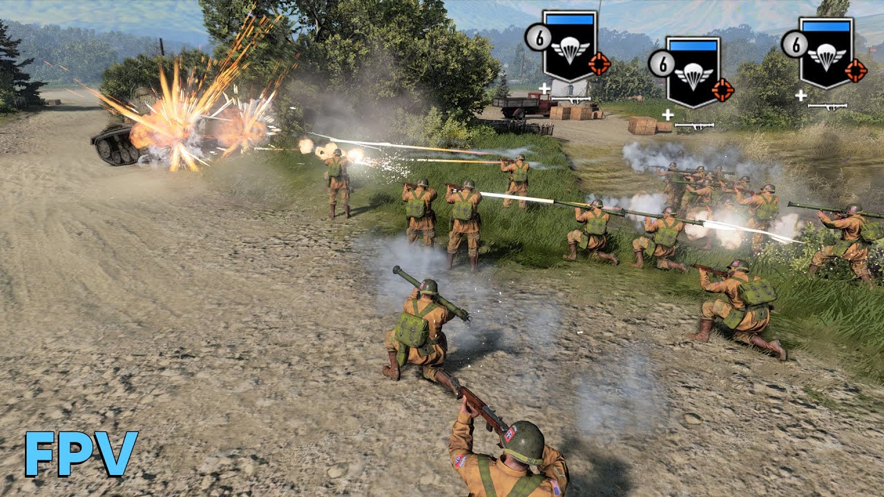COH3 FPV Spamming the new Triple bazooka paratroopers