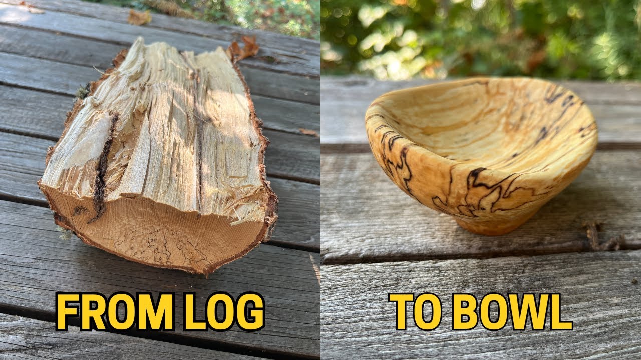 Spalted Birch | Calm Carving a Small Wooden Bowl