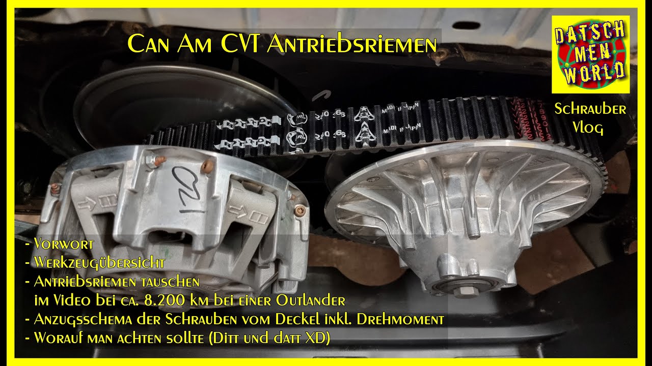 Can Am CVT Antriebsriemen kontrollieren / tauschen - Schrauber Vlog 018