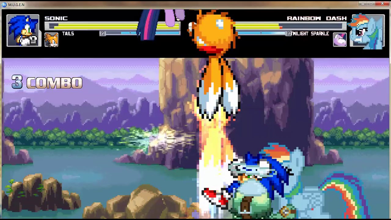 MUGEN BATTLE SONIC AND TAILS VS RAINBOW DASH AND TWILIGHT SPARKLE 2015