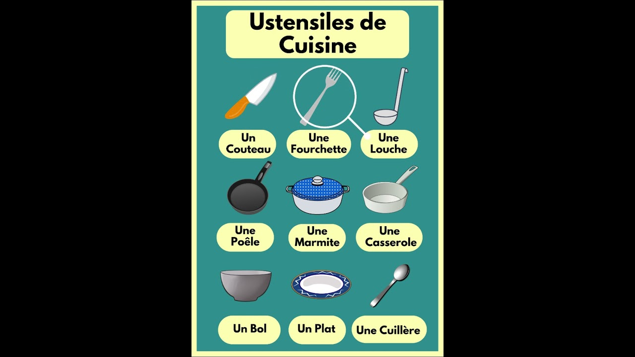 Les Ustensiles de Cuisine en Fran&ccedil;ais 🍴  Apprends le Vocabulaire Essentiel #fran&ccedil;aisfacile