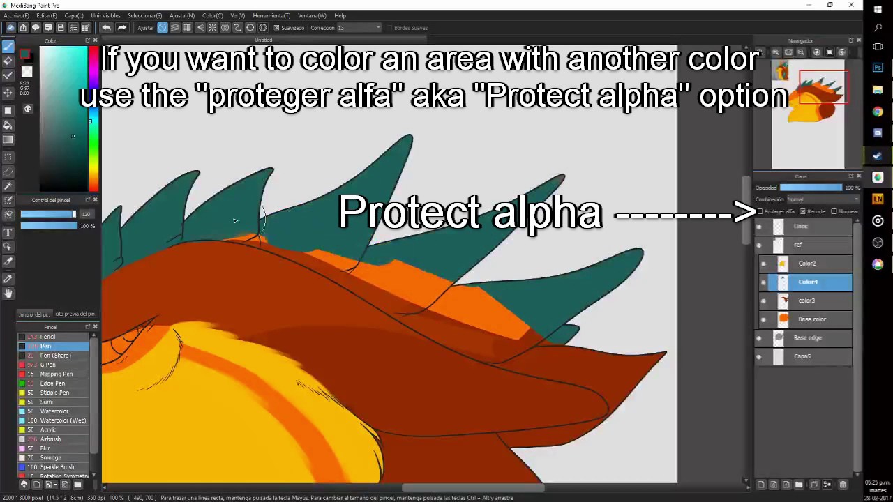 Medibang: Clipping mask and alpha
