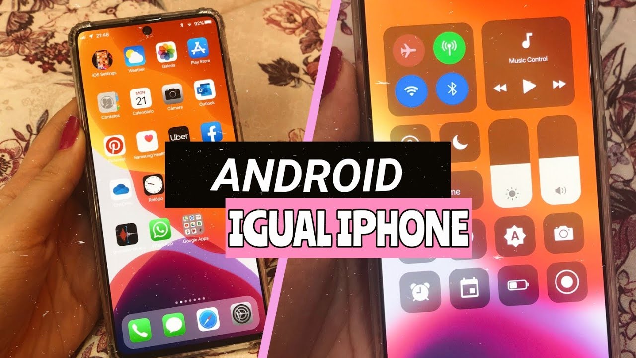 COMO DEIXAR O CELULAR ANDROID IGUAL IPHONE iOS 14