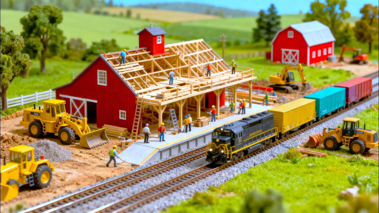 Miniature Construction: Building a New Train Station for the Farm Barn🚉🌾