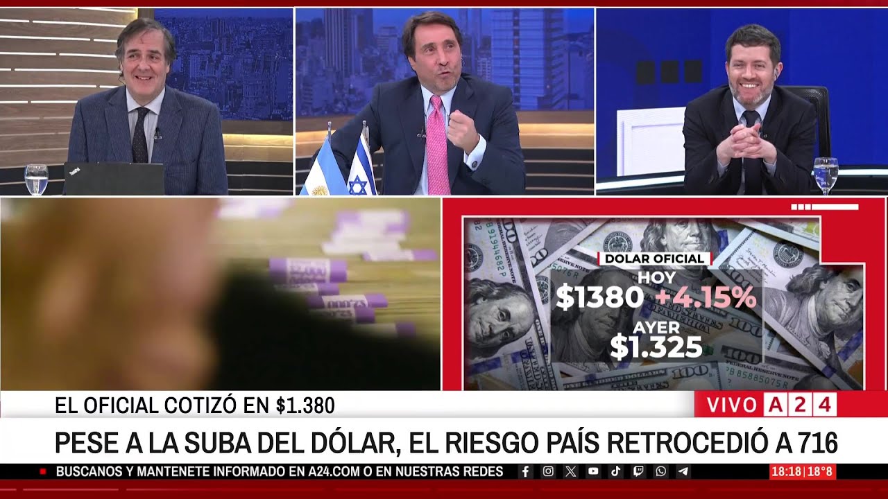 📺EL PASE ENTRE ORTELLI Y FEINMANN: SUBE EL DÓLAR PERO BAJA EL RIESGO PAÍS