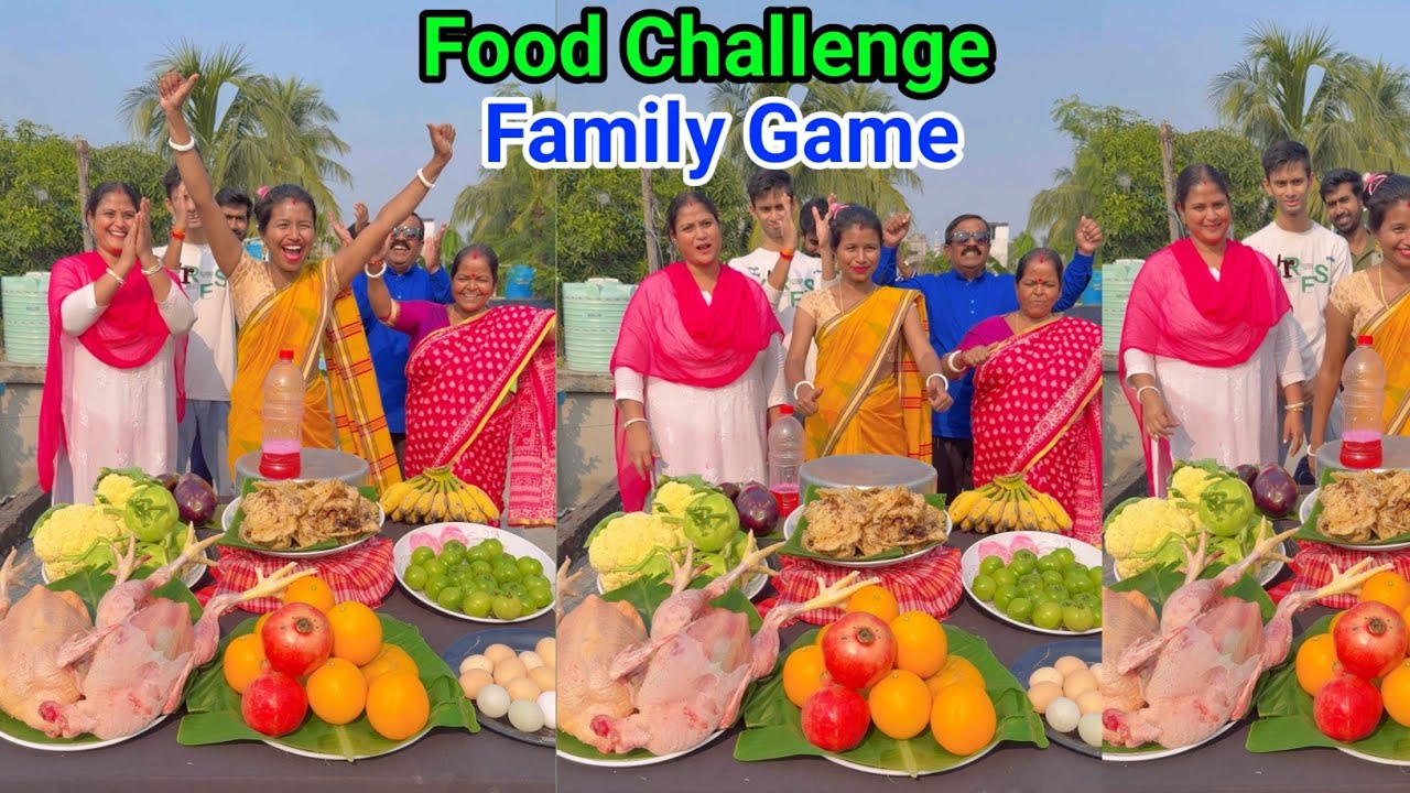 Funny Food Challenge Family Game