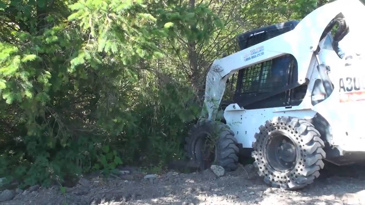 Tree and Post Puller Attachment for Skid Steer Loader - Demo