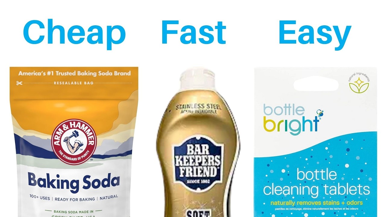 How to Remove Stains and Rainbowing from Stainless Steel Bottles and Mugs (Quick Version)
