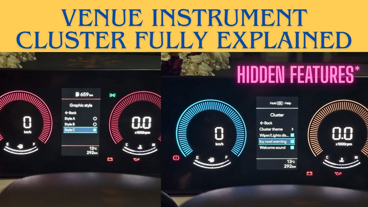 Venue facelift Instrument cluster fully Explained | Hidden Features in Venue | 10.25 inch HX5