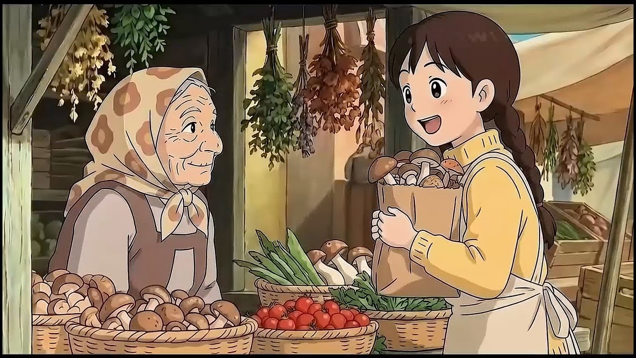 A Cozy Autumn Day in the Kitchen - Slow Living & Pumpkin Soup ASMR 🎃 Ghibli Style