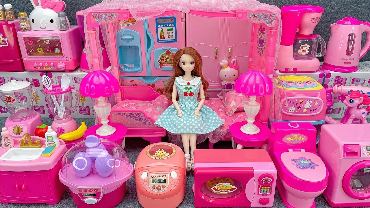 12 Minutes Satisfying with Unboxing Barbie Family Playset, Doll Dressup Set Toys Review Toys | ASMR