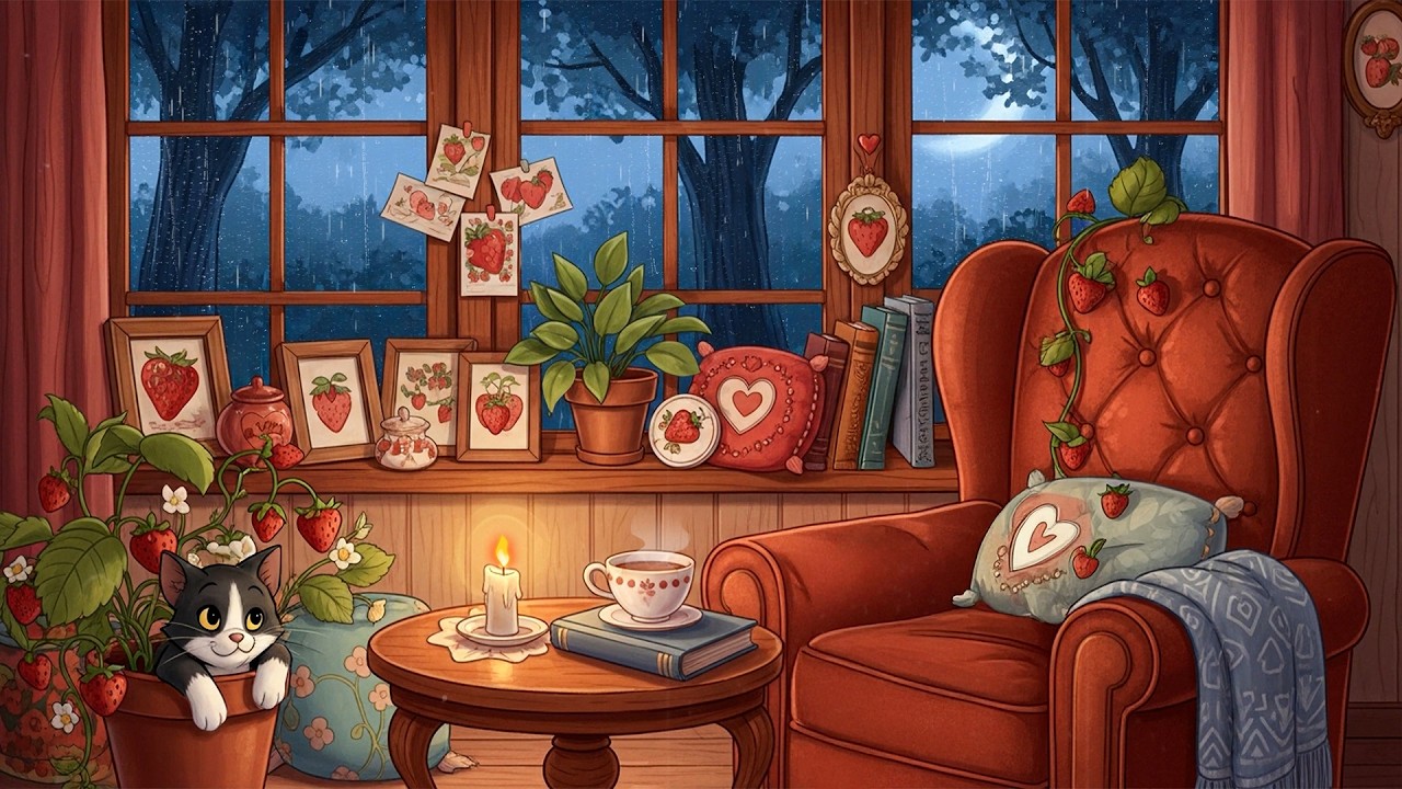 Sweet Romantic Night 🌧️ Vintage Jazz on a Cozy Rainy Night with Oldies Playing in Another Room