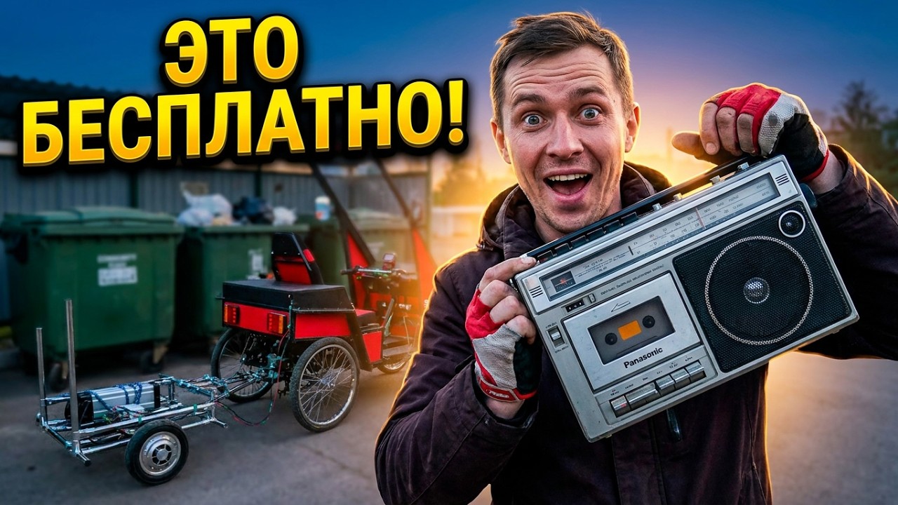Как я зарабатываю лазая по мусоркам на веломобиле... Dumpster Diving RUSSIA #161