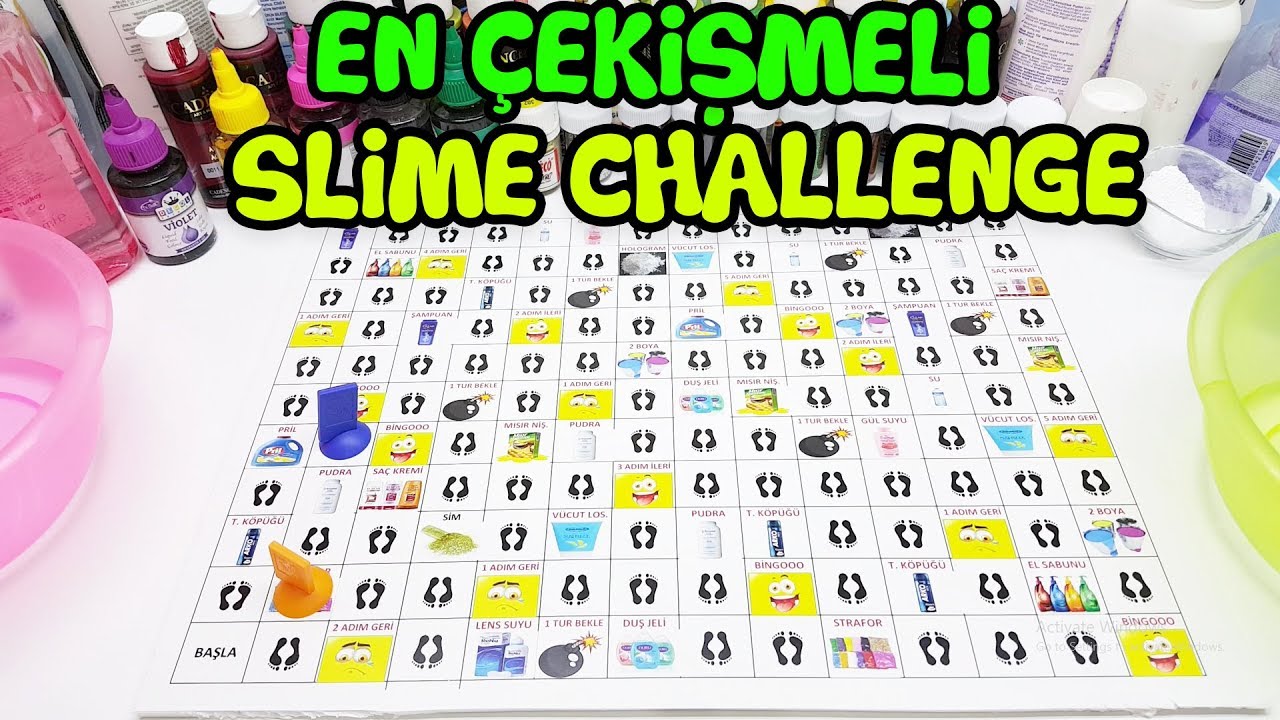 En Çekişmeli Slime Challenge - Attığımız Zardan Ne Çıkarsa Slime Yapıyoruz