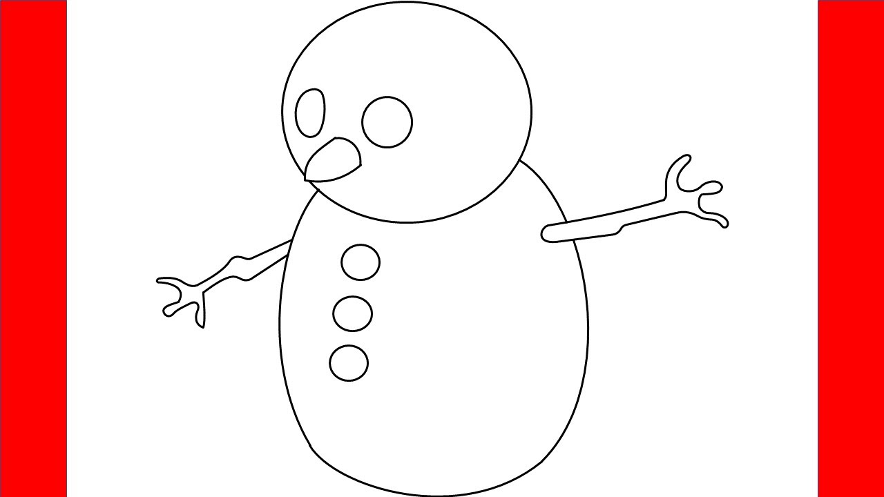 How To Draw Snowman From Roblox Adopt Me - Step By Step Drawing