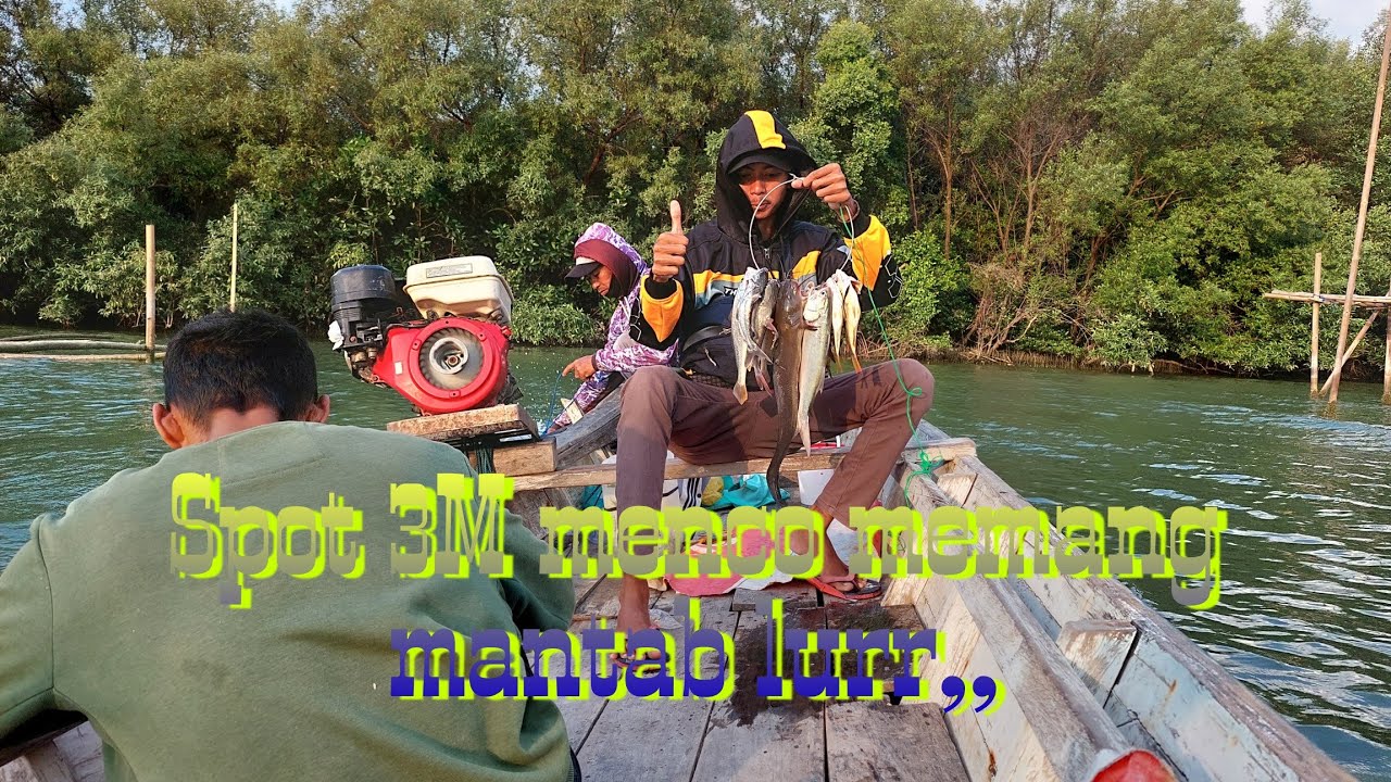 Mancing ngampul di sungai menco wedung demak, ber jejer rumpon - rumpon