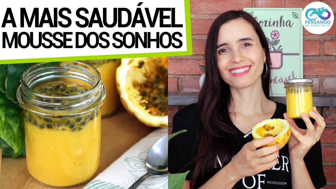 A MAIS SAUDÁVEL E FÁCIL MOUSSE DE MARACUJÁ (VEGANA, SEM AÇÚCAR, COM POLPA DE COCO)